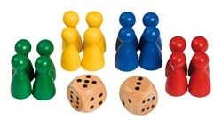 Philos Set Pionnen met Dobbelstenen