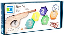 BS Toys jeu de tir pistolet élastique cibles bois coordination