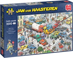 Jan van Haasteren Puzzle Verkehrschaos 3000 Teile Cartoon Puzzle Erwachsene