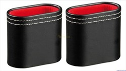 Philos Backgammon-Würfelbecher-Set aus Kunstleder