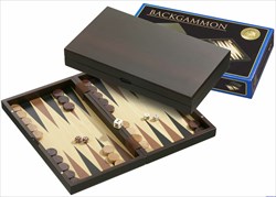 Philos Holz Backgammon Spielkassette mittel Wengé Design magnetisch