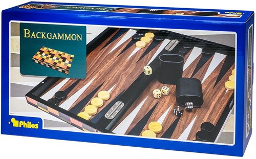 Philos Backgammon Spiel Kassette Fourni Groß klassisches Brettspiel