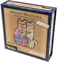 Philos Artefact Houten Puzzel 2 in 1 Kat (160)