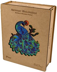 Philos Artefact Houten Puzzel 2 in 1 Pauw, in
