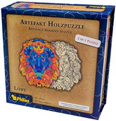Philos Artefact Houten Puzzel 2 in 1 Leeuw