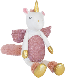 Happy Horse licorne peluche 30cm - jouet magique blanc rose en peluche