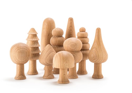 Ocamora jouet en bois Forest set pastel - jeu imaginatif-3