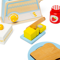 BigJigs set petit-déjeuner en bois jouet - cuisine d'imitation-2