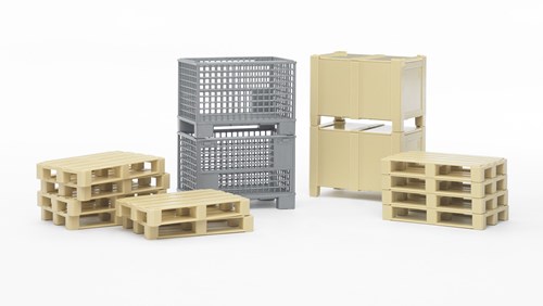 Bruder Logistik Spielset - Zubehör, Paletten und Kisten