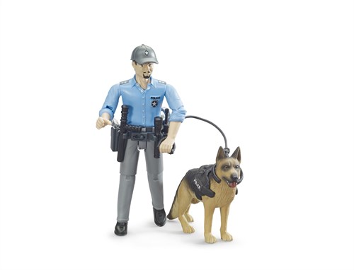 Bruder figurine de police avec chien - set de jouets police bworld