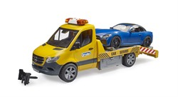 Bruder Bruder Mercedes Benz Sprinter Auto transport met sirene en roadster