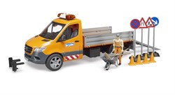 Bruder MB Sprinter Kommunal mit Fahrer, Light + Sound Modul und Zubehör - 2677