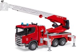 Bruder camion de pompier échelle Scania Super 560R avec pompe à eau et lumière-son