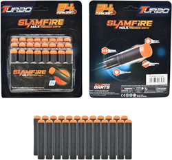 Fast Pioneer fléchettes mousse pistolet jouet 24 pièces noir orange