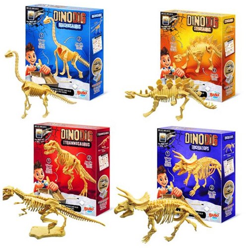 Buki Dinosaurier Ausgrabungsset Spielzeug - Fossilien und Skelette entdecken