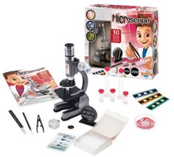 Buki Mikroskop Spielzeugset mit 30 Experimenten und Zubehör