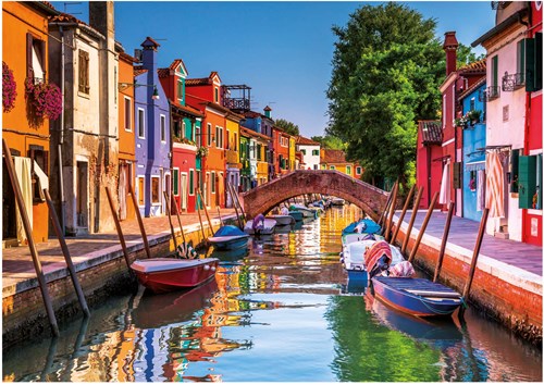 Educa Puzzle Burano Italien 3000 Teile Erwachsene Stadtmotiv