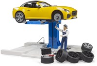 Bruder Spielzeug Car Service Center mit Roadster - Auto Spielset-3