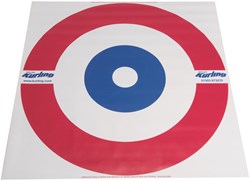 Kurling Curling Zielscheibe Vinyl Spielmatte 120x120 cm für drinnen