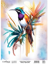 Cadence Reispapier tropischer Vogel 30x42 cm für kreative Projekte