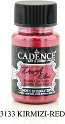 Cadence Cadence Dora Metallic Glas Verf 50 ml Rood