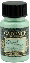 Cadence Textilfarbe Dora Metallic 50 ml Mint - Glitzer & kreatives Malen
