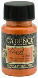 Cadence Cadence Dora Metallic Textielverf 50 ml Oranje