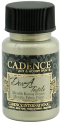 Cadence Cadence Dora Metallic Textielverf 50 ml Platina