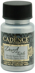 Cadence Cadence Dora Metallic Textielverf 50 ml Zilver
