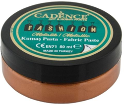 Cadence Cadence Fashion Textile Metallic Relief Paste 50 ml Kupfer