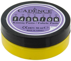 Cadence Textilfarbe Fashion Relief Paste 50 ml Zitronengelb für Stoff