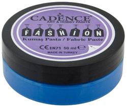 Cadence Textilfarbe Fashion Relief Paste 50 ml königsblau Acryl