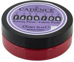 Cadence Cadence Fashion Textiel Relief Pasta 50 ml Rood