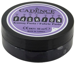 Cadence Textilfarbe Fashion Relief Paste schwarz 50 ml für Stoffdekoration