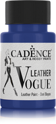 Cadence Lederfarbe - Leather Vogue 50 ml Blau - kreative Textilfarbe