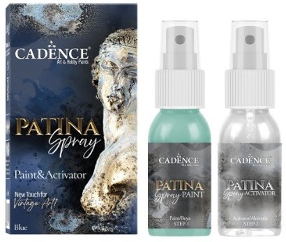 Cadence Patina Spray Farbset Blau 50ml + 50ml für kreatives Malen