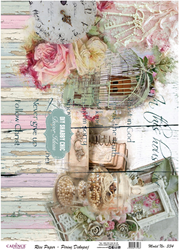 Cadence Decoupage Papier Reispapier 30x42 cm Vogelkäfig Multicolor