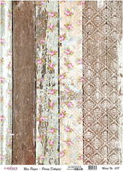 Cadence Decoupage Papier Reispapier 30x42 cm Holzmotiv Multicolor
