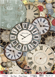 Cadence Decoupage Papier Reispapier 30x42 cm Zifferblätter Basteln