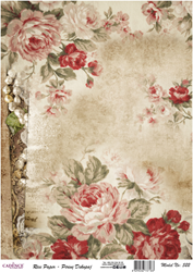 Cadence Decoupage Papier Reispapier 30x42 cm Sepia Rosen Multicolor