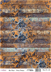Cadence Decoupage Papier Reispapier 30x42 cm Blau Holz Basteln