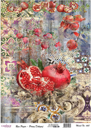 Cadence Decoupage Papier Reispapier 30x42 cm Granatapfel kreativ