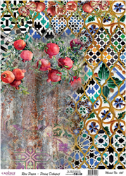 Cadence Decoupage Papier Reispapier 30x42 cm Beeren Multicolor