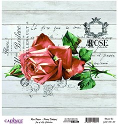 Cadence Decoupagepapier Reispapier Joy of Life 30x32 cm Rose kreativ