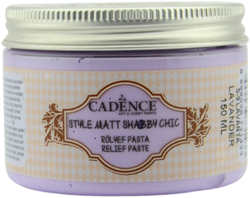 Cadence Cadence Style Mat Shabby Chic Relief Paste 150 ml Lavendel