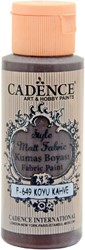 Cadence Cadence Style Mat Textielverf 59 ml Donkerbruin