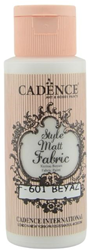 Cadence Textilfarbe Weiß Matt 59 ml - kreative Stoffmalfarbe für Kinder
