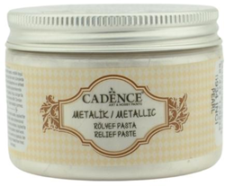 Cadence Textil Metallic Relief Paste 150 ml Perlmutt - Kreatives Basteln