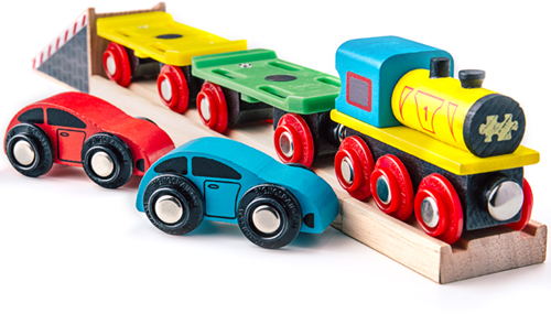 BigJigs train transporteur de voitures en bois - train jouet avec voitures-2