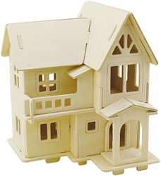 Creativ Company 3D Holzbaukasten Haus - Bastelset Dekoration Geschenk